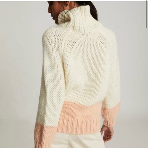 Reiss Hettie Chunky  Colorblock Sweater size S - Picture 3 of 6